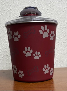 Bella Bowl Treat Canister - Merlot