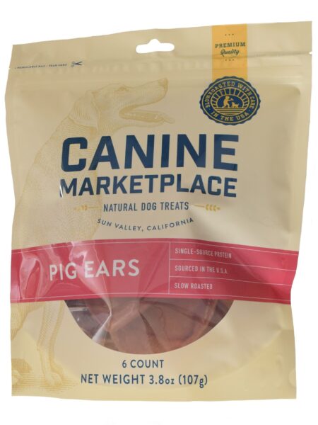 CANINE MARKETPLACE PIG EARS 6 COUNT 3.8OZ