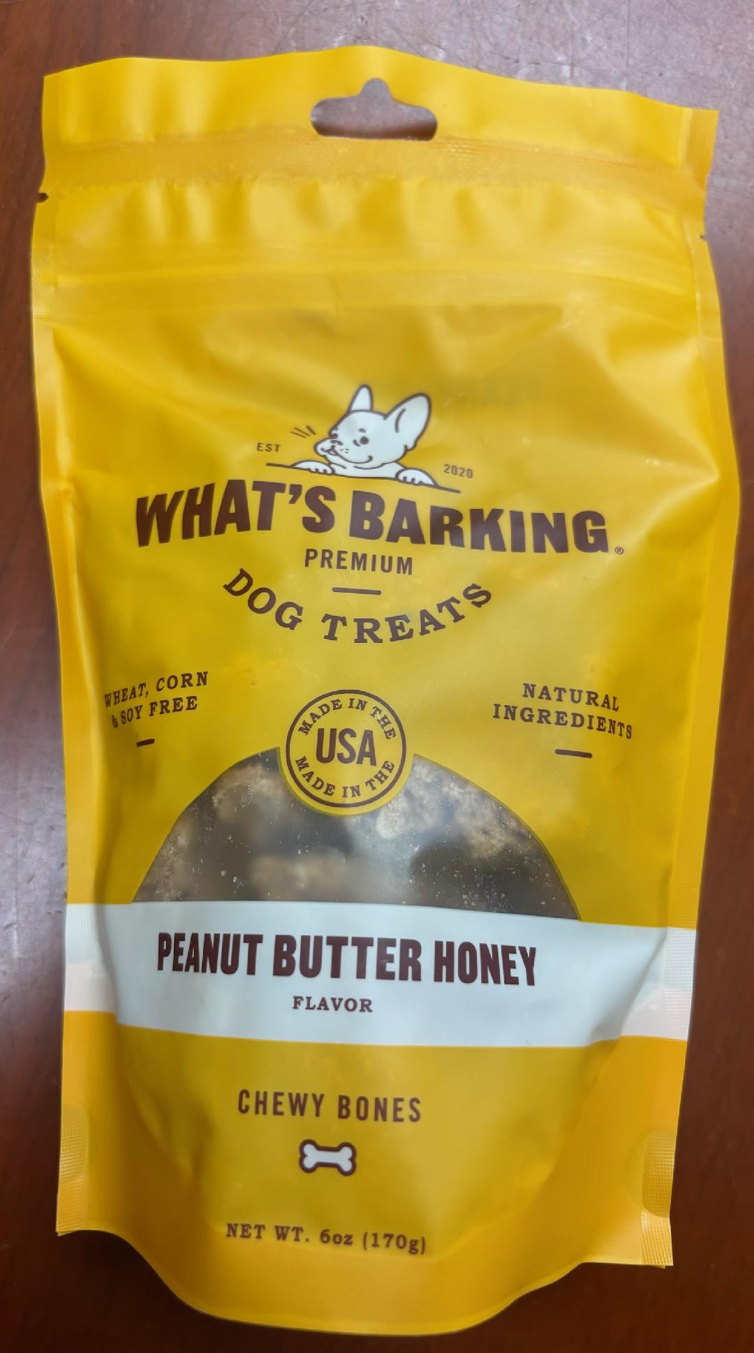 Peanut Butter Honey Chewy Bones 6 oz Bag Palm Distributing